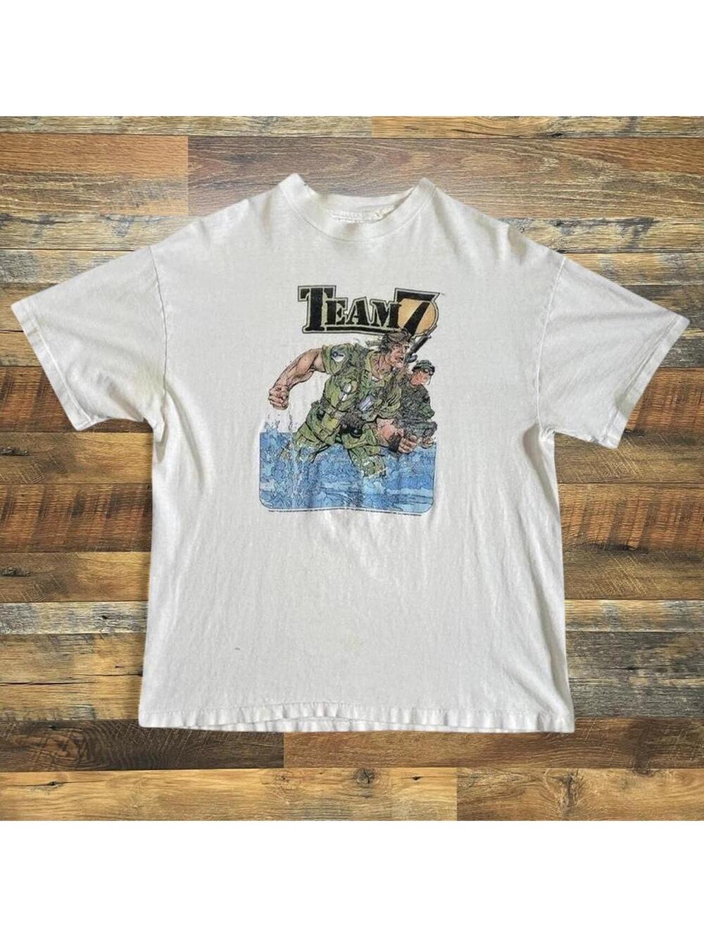 RARE Vintage Team 7 Image Comics Single Stitch Shirt Aegis Entertainment Size L